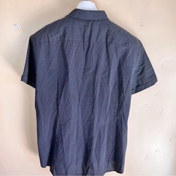 John Varvatos Mens Button Up Short Sleeve Top Size XXL Gray Business Casual - Picture 2 of 4